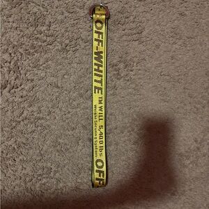 Off-White Yellow Logo Belt